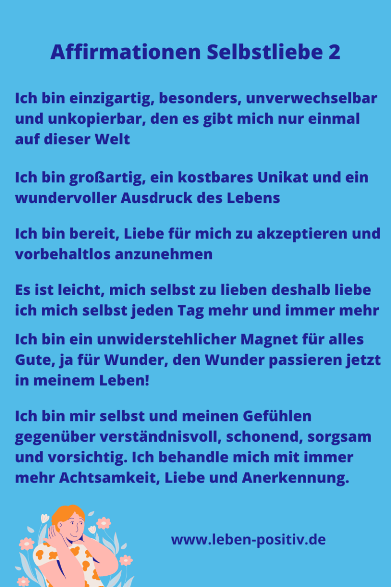 Affirmationen Für Tiefe Unerschütterliche Selbstliebe L E B E N P O S I T I V